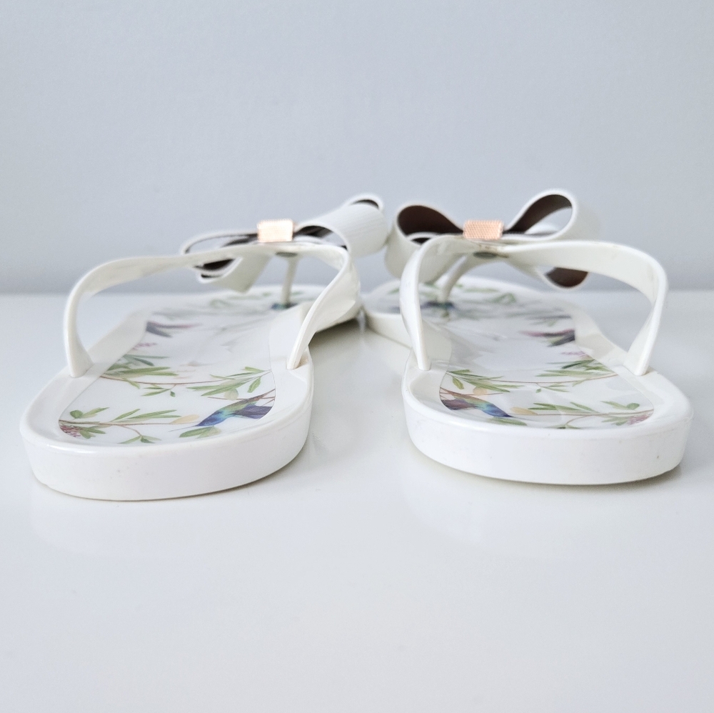 TED BAKER White Floral Sandals - Picture 2 of 10